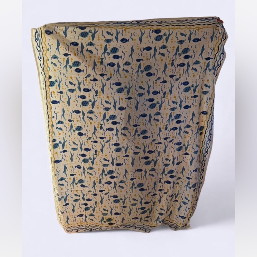 City Choc 100% Cotton Fish print Tablecloth 73x58